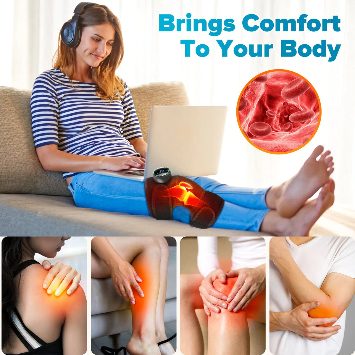 Heated knee massager, photo 3
