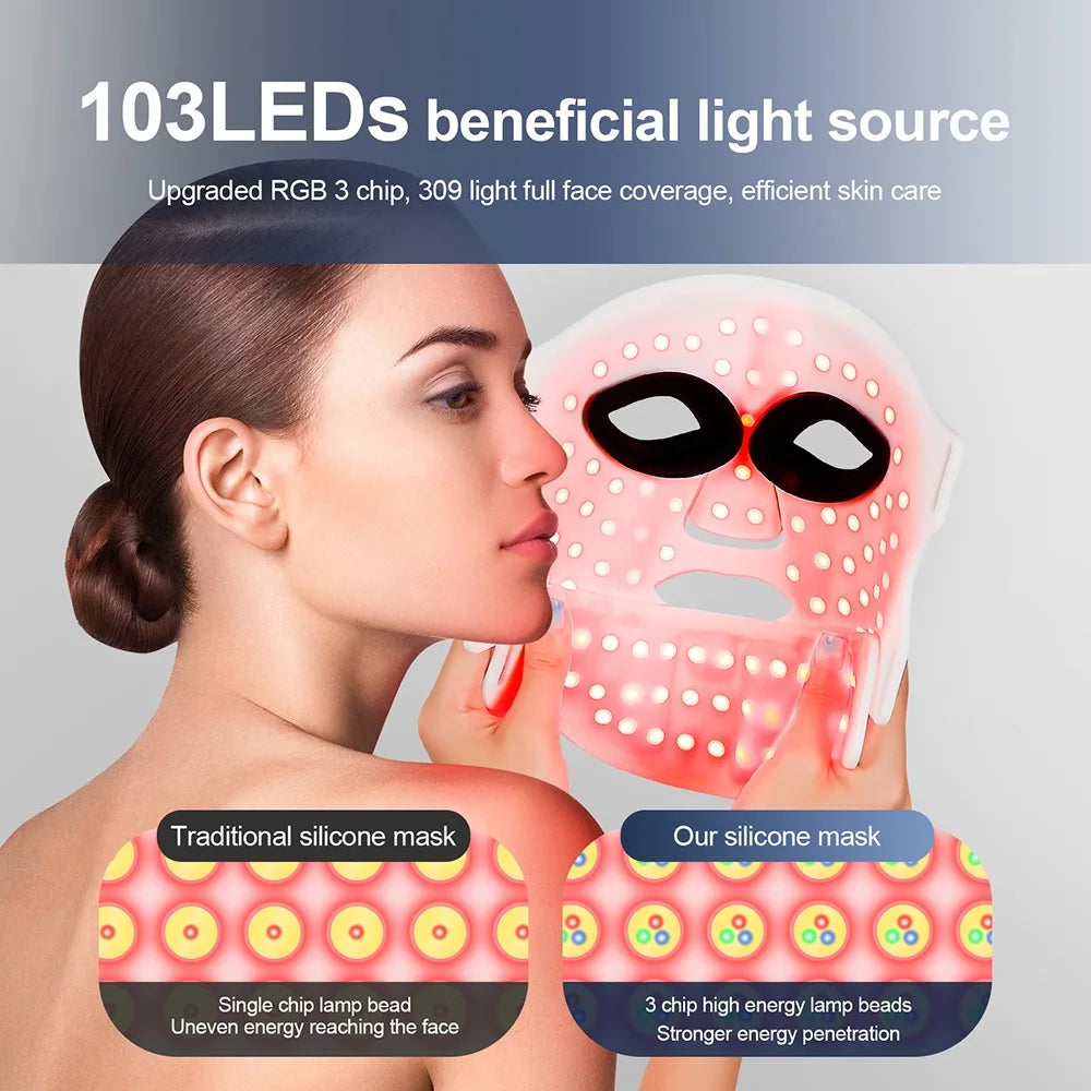 LED face and neck mask, photo 4