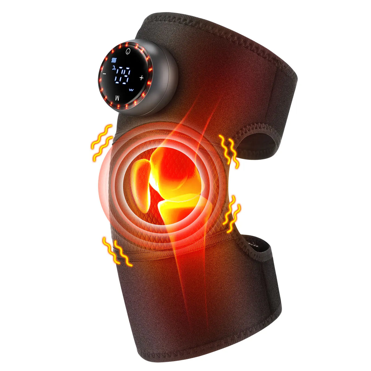 Heated knee massager