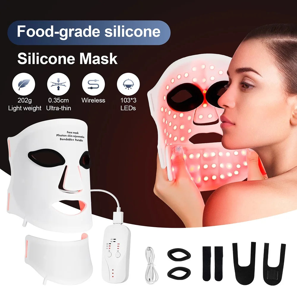 LED face and neck mask