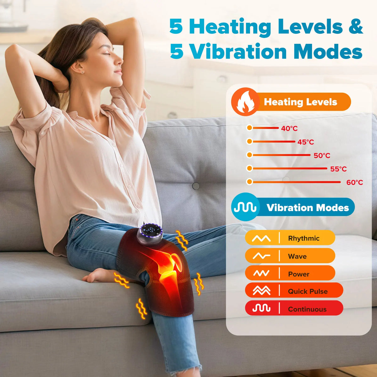 Heated knee massager, photo 2