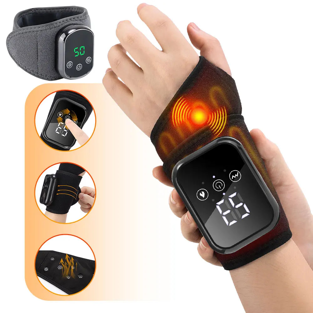 Heated wrist and hand massager
