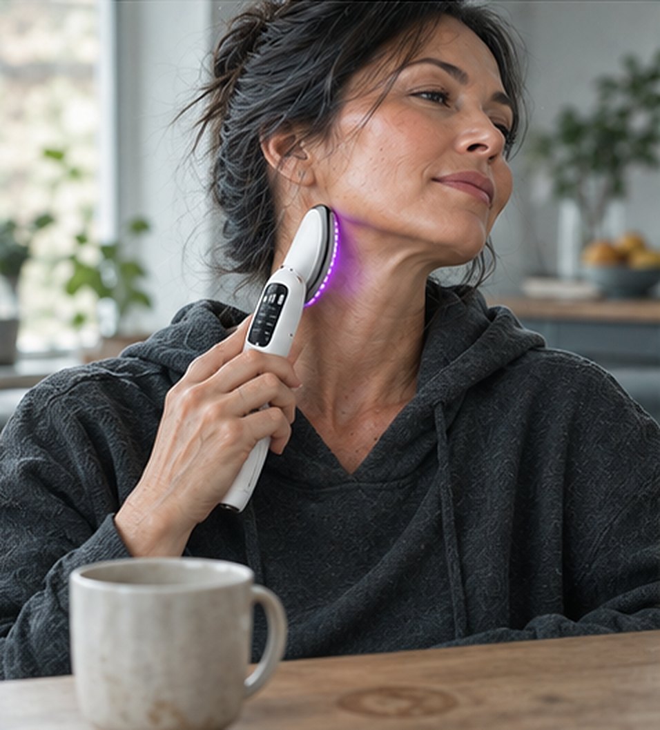 The Glow Wand in use at home